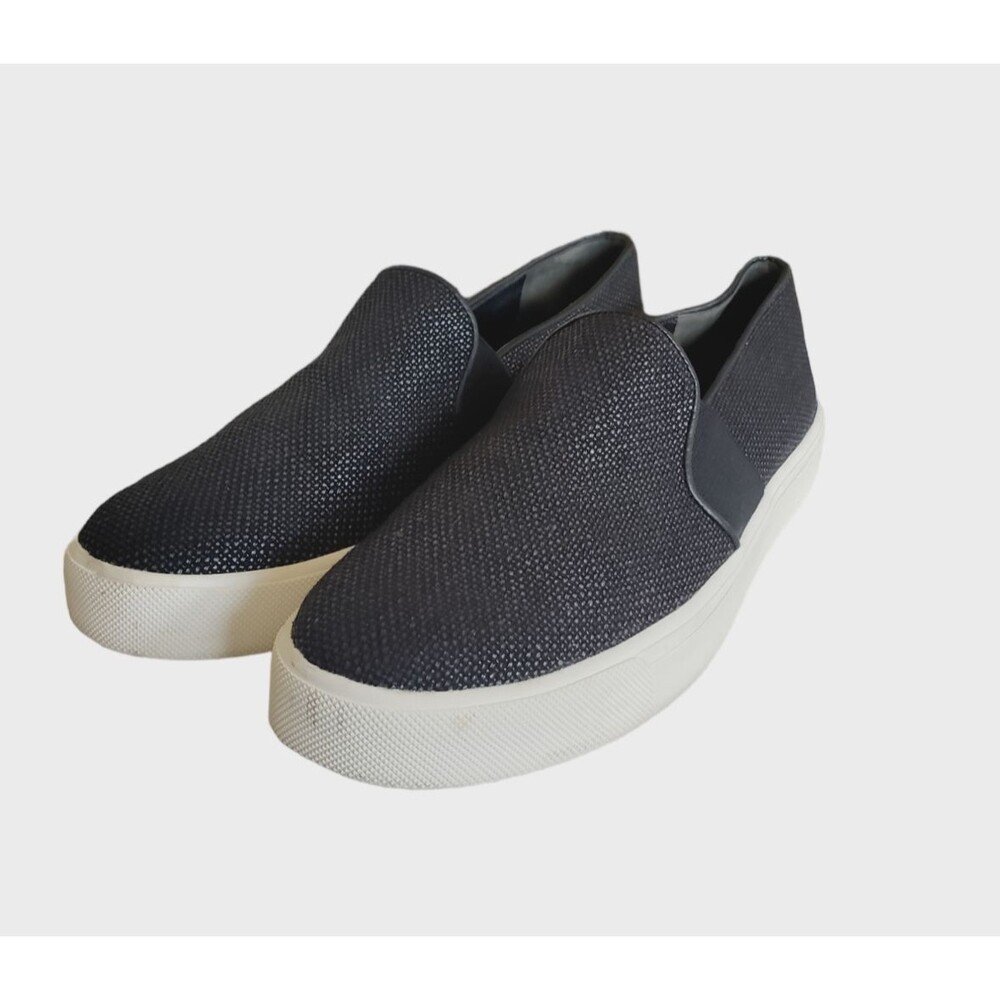 Vince Blair Black Slip-On Sneakers Perforated Leather Women's‎ Size 9M